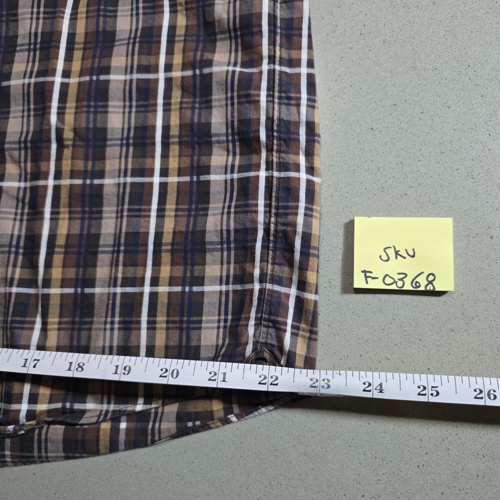 Cremieux Classics Mens Large Brown Plaid Button Down Shirt Long Sleeve L - Picture 5 of 11